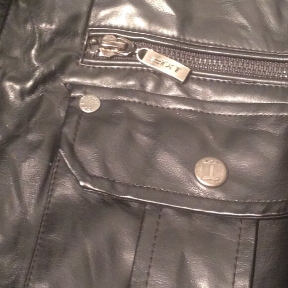 TXT Faux Leather Jacket - Picture 5 of 9